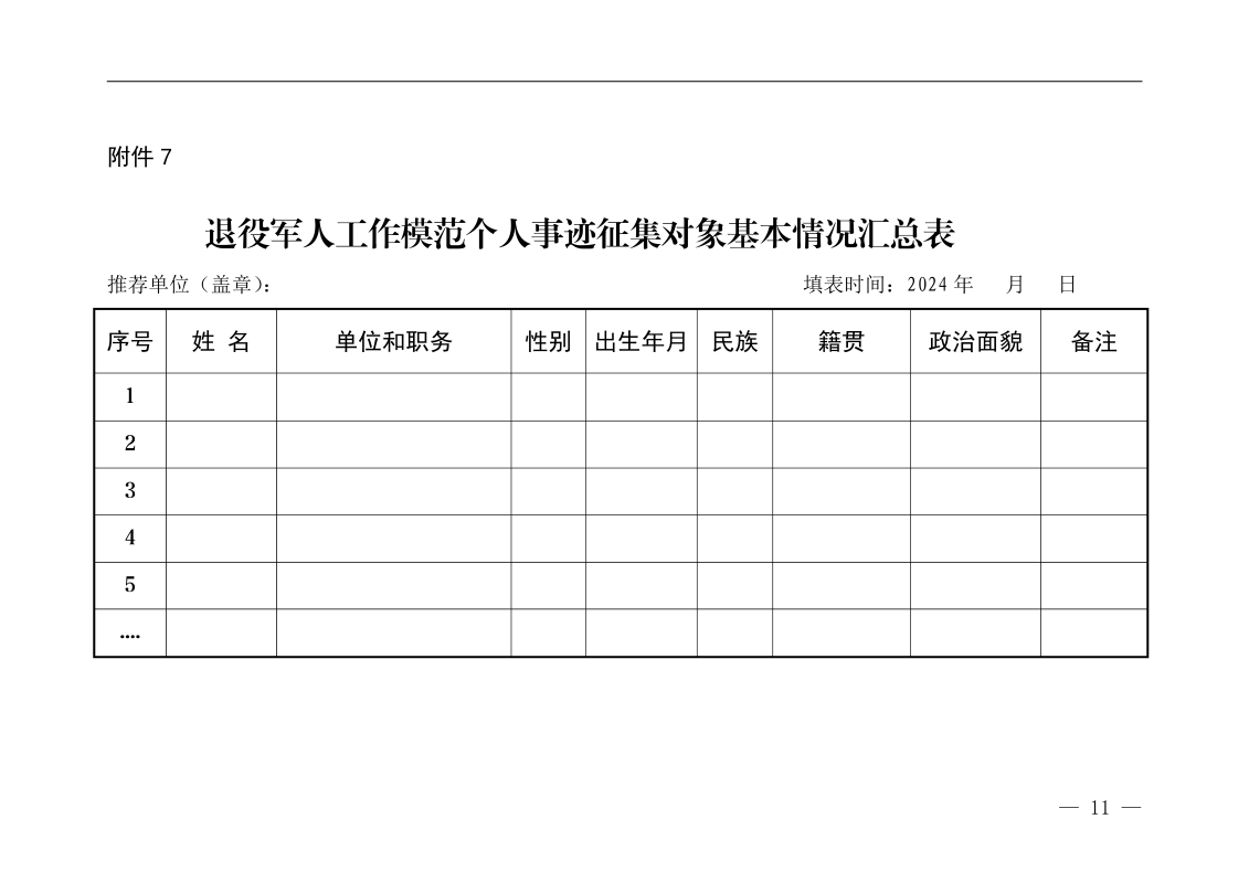 征集模范退役军人工作先进典型事迹附表_11